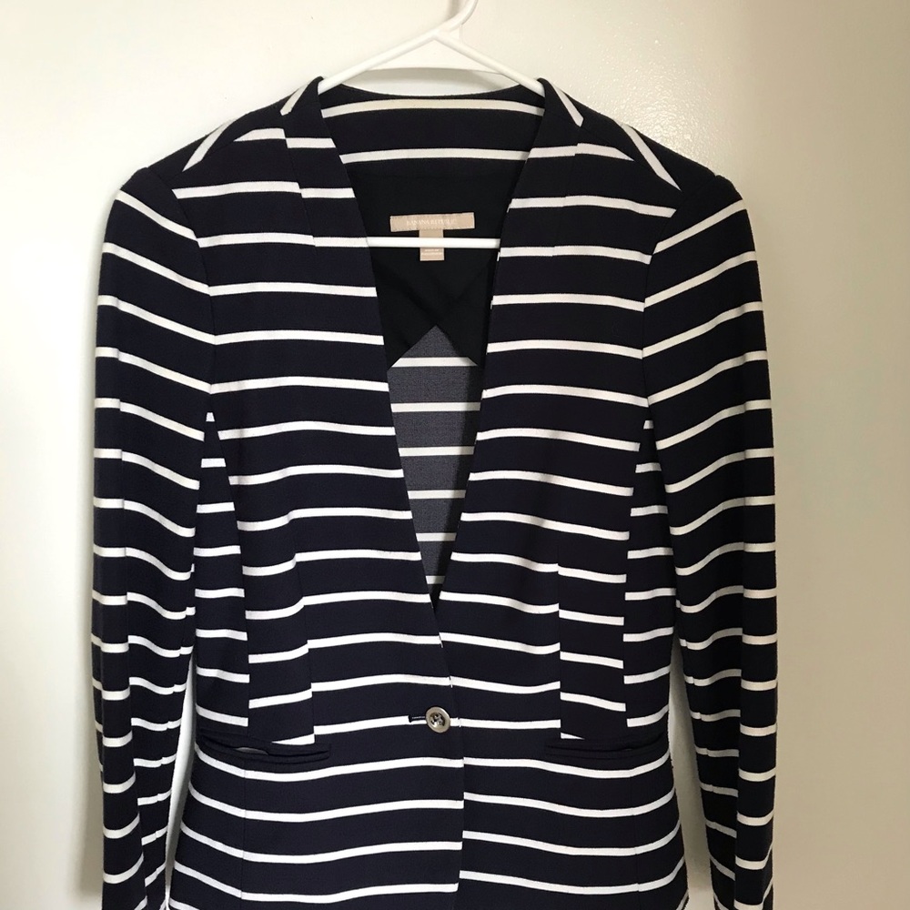 Banana Republic Navy Stripe Jacket